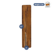 Teakhaus 408 Essential Teakwood Bread Board, 5" x 22", Brown - photo 2
