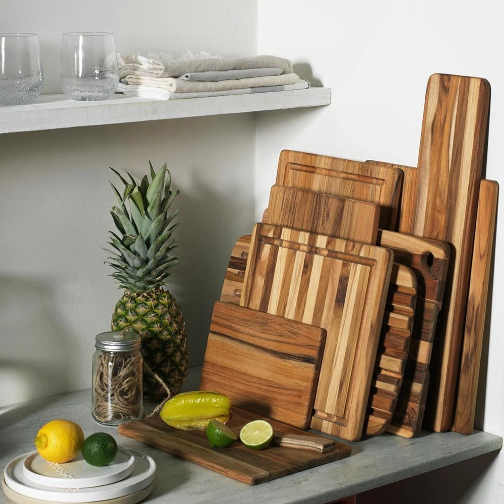 Teakhaus 408 Essential Teakwood Bread Board, 5" x 22", Brown - photo 4