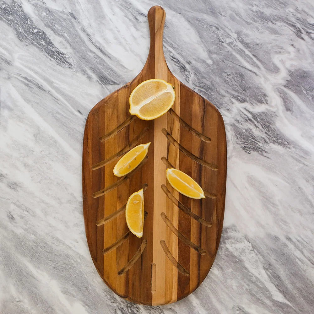 Teakhaus Canoe Teakwood Serving Board, 9" x 19", Brown - photo 3