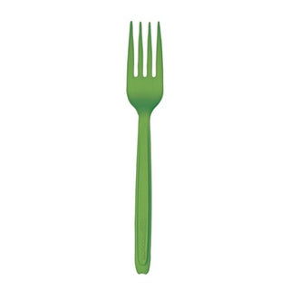 Eco-Products Veridian Cutlerease PLA Plastic Fork, 6" Long, Green, 960/Case - Fork
