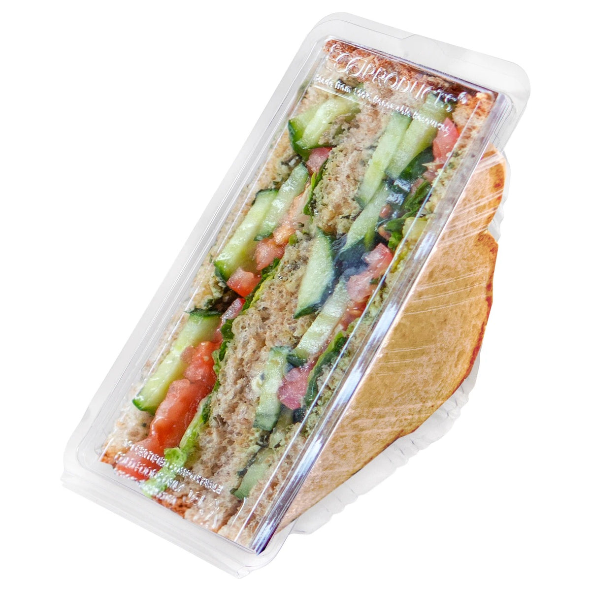 Eco-Products EP-SWH3 PLA Plastic Container, 3 1/4" x 6 7/8", Clear, 500/Case - Default Title