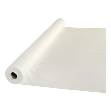 Hoffmaster 260047 Linen-Like Table Cover, 40" x 100', White - Default Title