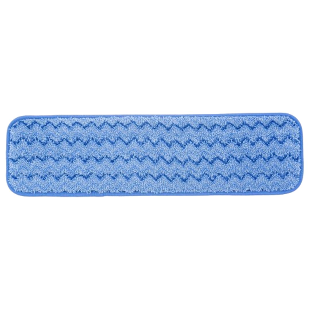 Commercial Products HYGEN Microfiber Room Mop Pad by Rubbermaid – 18" Blue (Multipack), Microfiber, Blue, Pack of 12, Model FGQ41000BL01