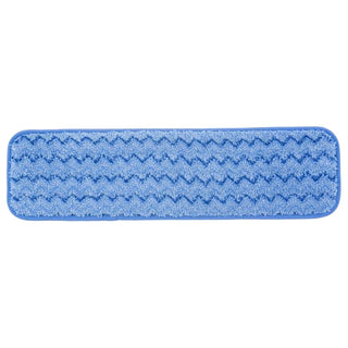 Commercial Products HYGEN Microfiber Room Mop Pad by Rubbermaid – 18" Blue (Multipack), Microfiber, Blue, Pack of 12, Model FGQ41000BL01