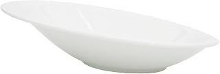 COL-28 CAC Collection 13-Inch by 9-Inch by 3-3/4-Inch 26-Ounce Super White Porcelain Oval Sheer Bowl, Box of 12