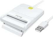 CAC Card Reader for Military Card, Smart Card Reader, Windows Mac | Plug & Play, Compatibility with DoD CAC, Supports Windows Mac, id card reader, piv card reader, White