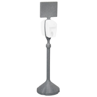 MSN01-1000, Sanitizer Dispenser Stand by PolyJohn – 58"L x 15"W x 58"H, Plastic, Pewter Gray, Model MSN1-1000GG