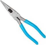 Channellock Long Nose Plier 318 - Side Cutter, Carbon Steel, Precision Grip - 8-Inch