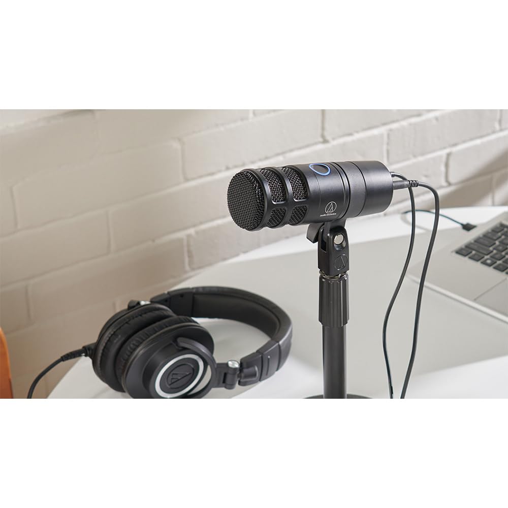 AT2040USB Hypercardioid Dynamic Podcast USB Microphone by Audio-Technica – 14.53 cm, Metal, Black, Model E99AT2040USB