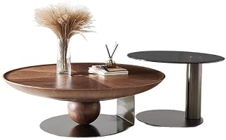 Mesa para Centro De Sala Round Flying Saucer Coffee Table Modern Simple Living Room Home Small Household Coffee Table(100cm)