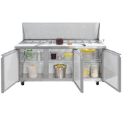 70 3/8" Mega Top Sandwich/Salad Prep Table w/Refrigerated Base by MOTAK – 75.59x38.98x49.21, In Description, Check Images, Model MST-72-30-X