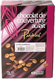 Cacao Barry Lactee Superieure Milk Pistoles 38% (11 lb)