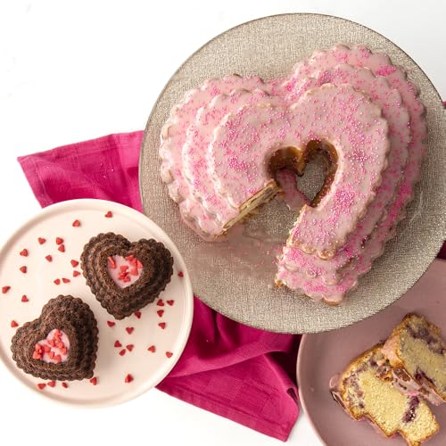 Nordic Ware Tiered Heart Bundt / 12 Cup / Toffee Bundt Pans