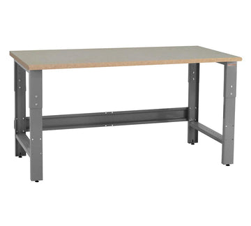Table & Workbench: 1" Thick Shop Top by BenchPro – 24" D x 48" L, Steel, Grey,wood, Model FPB2448