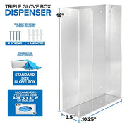 Stock Your Home Triple Stack / 1 Count / Clear Lab Supply Dispensers