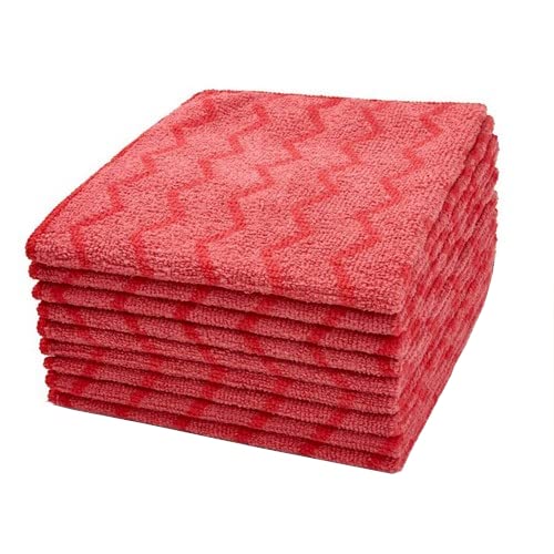 Rubbermaid FGQ62000RD00 Hygen General Purpose Cloth, Red, Case of 12