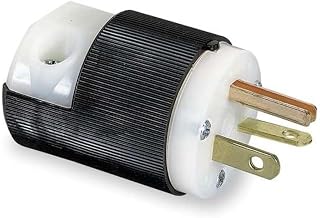 Hubbell HBL5466C Plug, 20 amp, 250V, 6-20P, Black/White