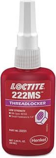 Loctite 135334 Purple 222MS Low Strength Thread Locker, 300 degrees F Maximum Temperature, 50 mL Bottle