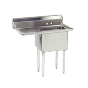 16" x 20" 1 Compartment Sink by Advance Tabco – Stainless Steel, Silver, Model FE-1-1620-18L