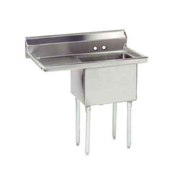 16" x 20" 1 Compartment Sink by Advance Tabco – Stainless Steel, Silver, Model FE-1-1620-18L