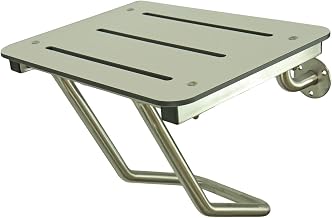 Frost 972, Full Wall Mounted Shower Seat, Stainless/White