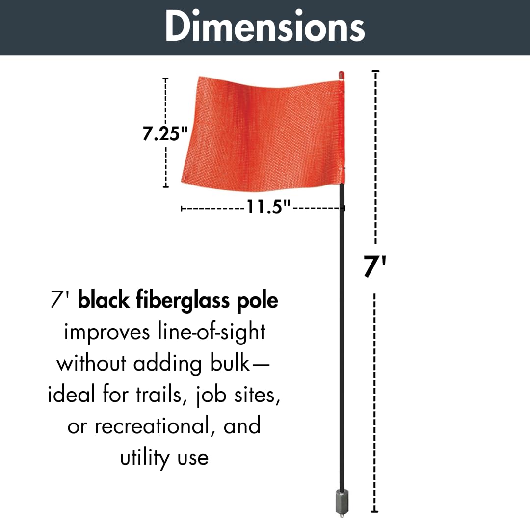 Checkers Black Pole / 11-1/2" L X 7-1/4" W / 1 Flags