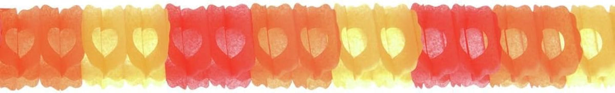 HUBERT Paper Garland Red/Orange/Gold Arch - 12'L