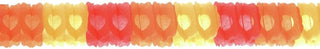 HUBERT Paper Garland Red/Orange/Gold Arch - 12'L
