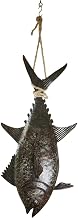 KALALOU Recycled Hand Hammered Metal 3D Tuna, One Size