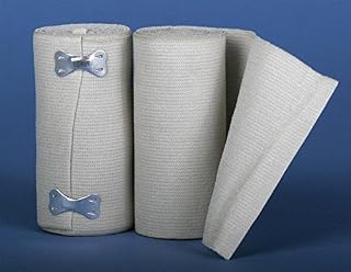 Medline Non-Sterile Sure-Wrap Elastic Bandage with Clips, 2" x 5 yd., Ideal for Wound Care, Pack of 1