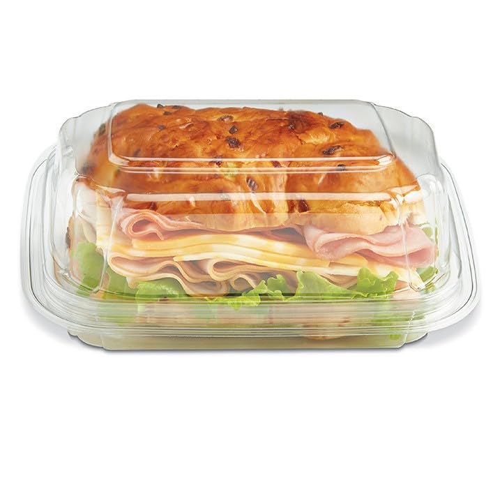 Crystal Seal reFresh 7 x 6" Angled Container by Placon – Pack of 200, Model SW2-002T