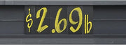 Accordion Style Pricing Set, 1 Track Yellow Chalk Imprint - 1 1/4"H