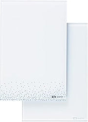 Quartet Glass Desktop Notepad, 9" x 6", Whiteboard, Dry Erase Surface, Dot/White, 2 Pack (GDP96D)