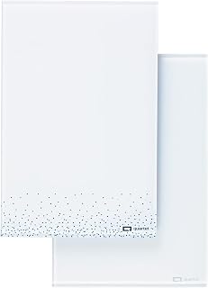 Quartet Glass Desktop Notepad, 9" x 6", Whiteboard, Dry Erase Surface, Dot/White, 2 Pack (GDP96D)