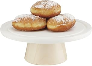 Blonde Cake PEDESTALS-3.5" Height 9" X 3.5" by CAL-MIL – 3.5", Wood, White, Model 22378-93-71