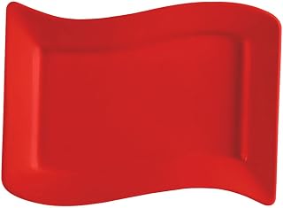 CAC China SOH-51-R Soho Red Rectangular Platter 15 1/2" - 1 doz