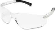 BearKat Safety Glasses, Wraparound, Black Frame/Clear Lens