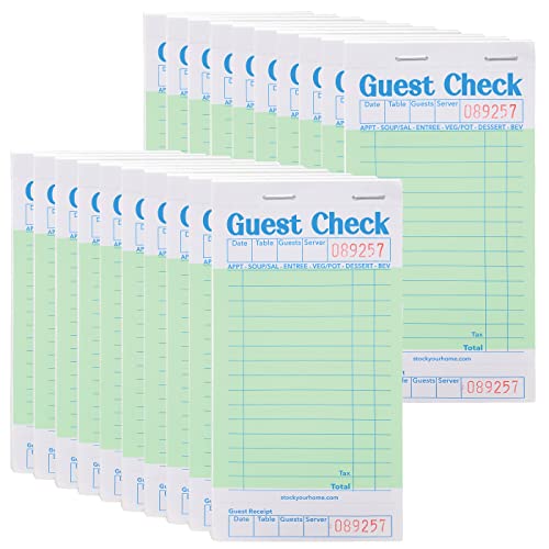 Stock Your Home 20 Pack / Green / 1 Guest Checks