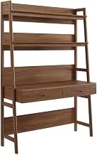 Brown Office Desk with 0.5-Inch Thick Table Top, Contemporary Computer Workstation with Sturdy Build, Ideal for Modern Office Spaces