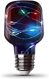 Feit Electric FY/NP/RGB/LED 1W Decorative Fairy RGB Magical Glow Small Clear LED Light Bulb, 4.5" H x 2.3" D, Multi-Color