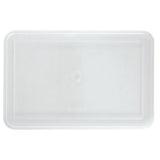 Food Storage Container Lid Translucent Plastic Food Box Lid for 4 Qt - 12 5/8"L x 8 1/4"W by J F C MANUFACTURING INC – 4.0 quarts, Plastic, Translucent, Model 4QTLF001
