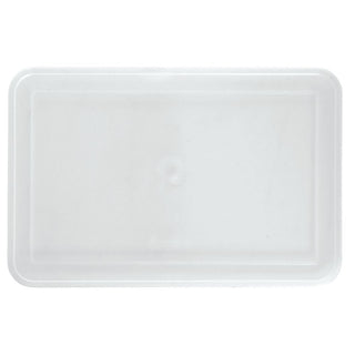 Food Storage Container Lid Translucent Plastic Food Box Lid for 4 Qt - 12 5/8"L x 8 1/4"W by J F C MANUFACTURING INC – 4.0 quarts, Plastic, Translucent, Model 4QTLF001