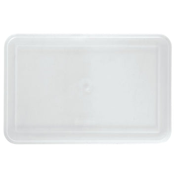 Food Storage Container Lid Translucent Plastic Food Box Lid for 4 Qt - 12 5/8"L x 8 1/4"W by J F C MANUFACTURING INC – 4.0 quarts, Plastic, Translucent, Model 4QTLF001