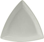 Tuxton China BWZ-1108 Plate, 11", Triangular, Rolled Edge, Microwave and Dishwasher Safe, Oven Proof, Fully Vitrified, Ceramic, DuraTux, White, Pack of 12
