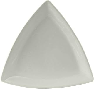 Tuxton China BWZ-1108 Plate, 11", Triangular, Rolled Edge, Microwave and Dishwasher Safe, Oven Proof, Fully Vitrified, Ceramic, DuraTux, White, Pack of 12