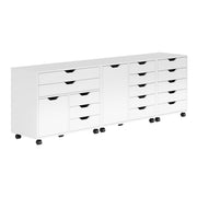 Winsome White / 2 Doors, 15 Drawers / Transitional Storage Drawer Units