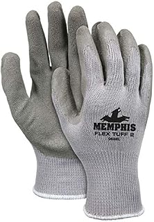 MCR Safety 9688XL Palm Gloves with 10 Gauge Cotton/Polyester Shell, X-Large, Gray (Pack of 12)