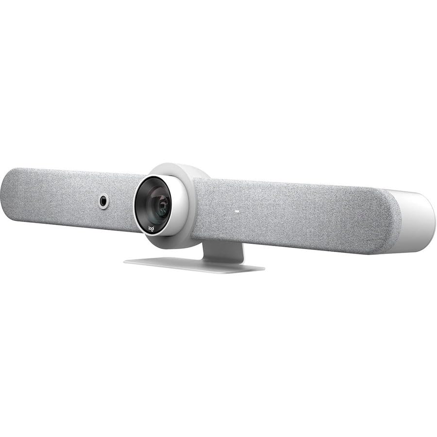 Rally Bar All-in-One Video Conferencing by Logitech – 6.5" x 35.8" x 5.1", White, Model 960-001320