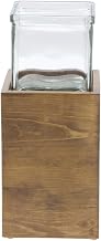 Cal-Mil 3427-7-99 Single Jar Riser, 7" Height, 4.25" Width, 4.25" Length, Madera