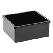 Serving Bowl Rectangular Black Plastic Melamine - 7"L x 6 3/8"W x 3"H by HUBERT – 7.0 liters, Melamine, Black, Model M2365-BLACK